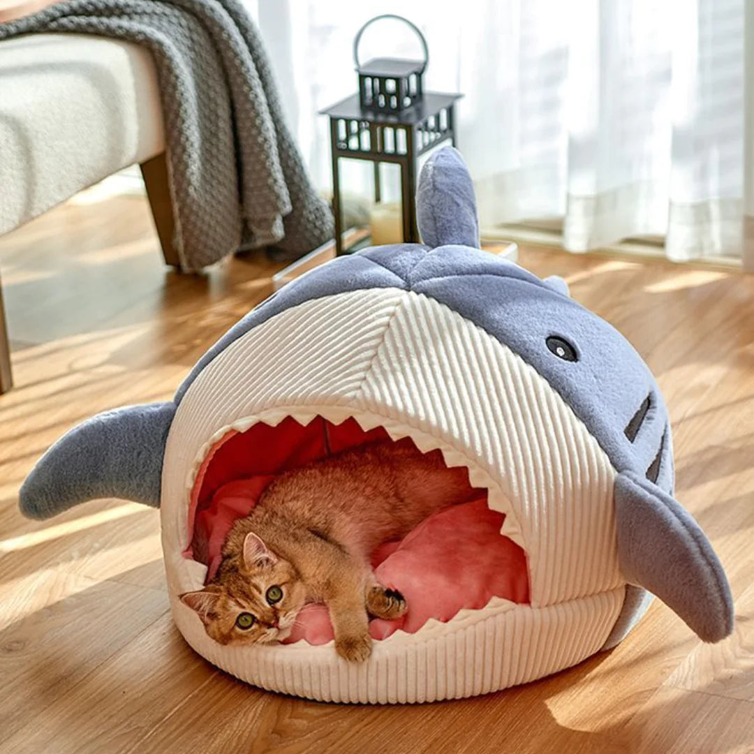 Purrfect Shark - Warm kattenbed